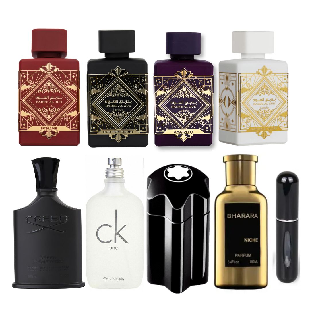 KIT 8 PERFUMES(4ARABES+4COMERCIALES)+PER